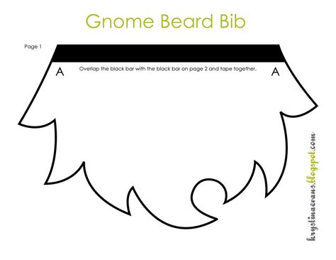 Printable Gnome Beard Template